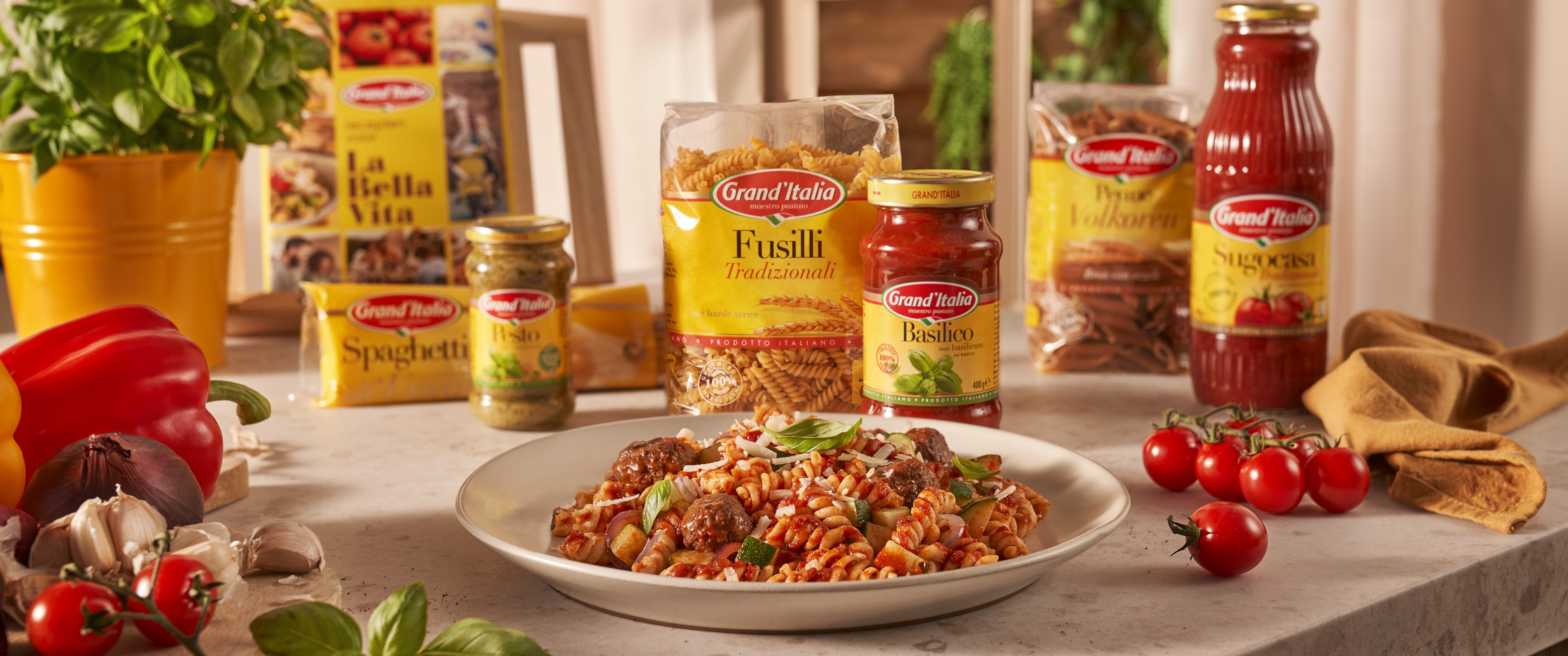 Header image home pasta variatie campagne Grand'Italia